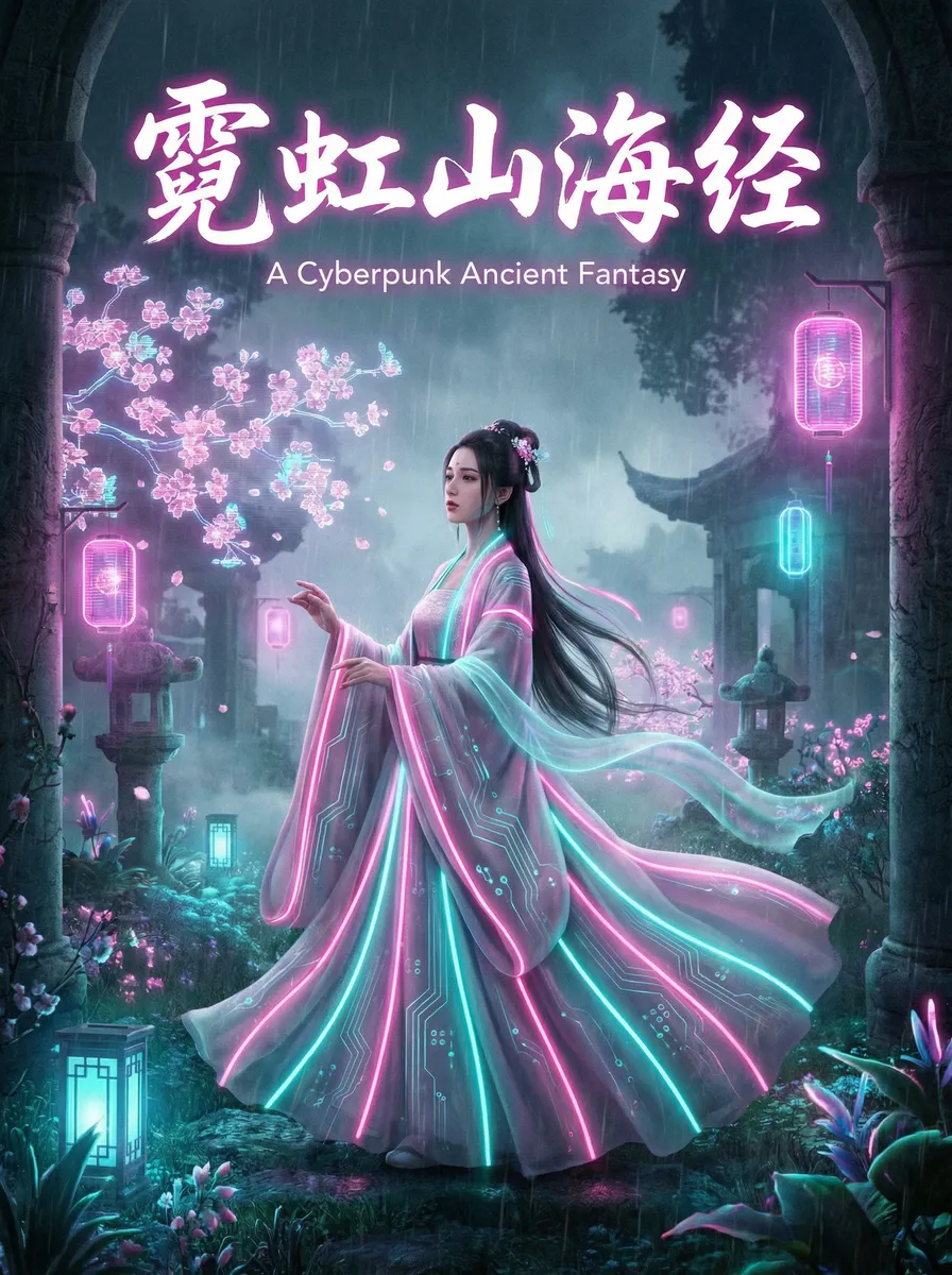 掌中香1V1BY喝杯奶茶 古风奇缘短剧 - 霓虹山海经海报